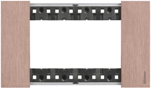 Рамка горизонтальная Legrand BTicino Living Now 1-м. 4 мод. металл медь картинка